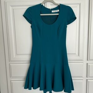 Amanda Uprichard teal green Debby dress